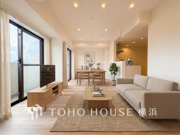 ご家族やお客様との時間など、多くの時を刻む空間。何気なく過ぎる時でさえも上質なひと時となる快適な空間を目指して。（家具・装飾品はAI加工です）