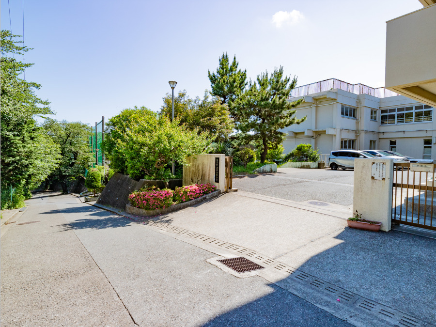 横浜市立岡津中学校　約850ｍ