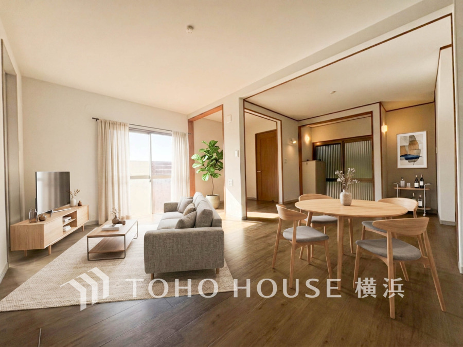 たくさんの想いが美しいカタチに彩られた時、そこにはひと時のくつろぎが生まれ、ゆっくりと愛着が育まれていきます。（家具・小物はAI加工）