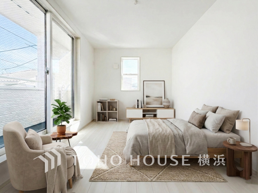 空間演出に拘り整然とセンス良く纏められた室内は最高の癒し空間でなければなりません。そこで暮らす方々のことを考え抜き、そして造りこんだ空間は極上の癒しを提供してくれます。（家具装飾品はAI加工）