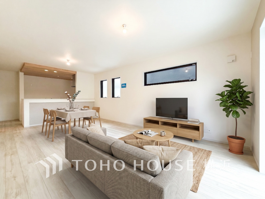 和やかで洗練された空間の演出。寛ぎとコミュニケーションを育む居心地のよい場所。※生成AIによるイメージです。家具・小物は販売価格に含まれません。

