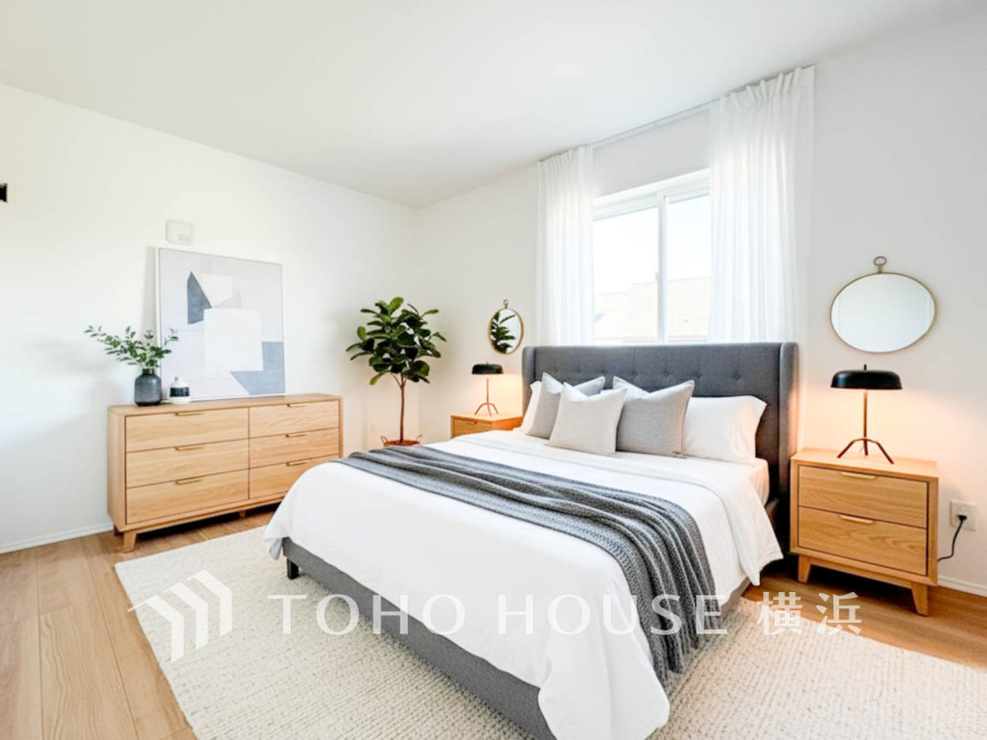 センスが求められるプライベート空間だからこそ、自分の個性を飾るにふさわしい癒しと寛ぎの空間を演出します。（家具はAI加工です）