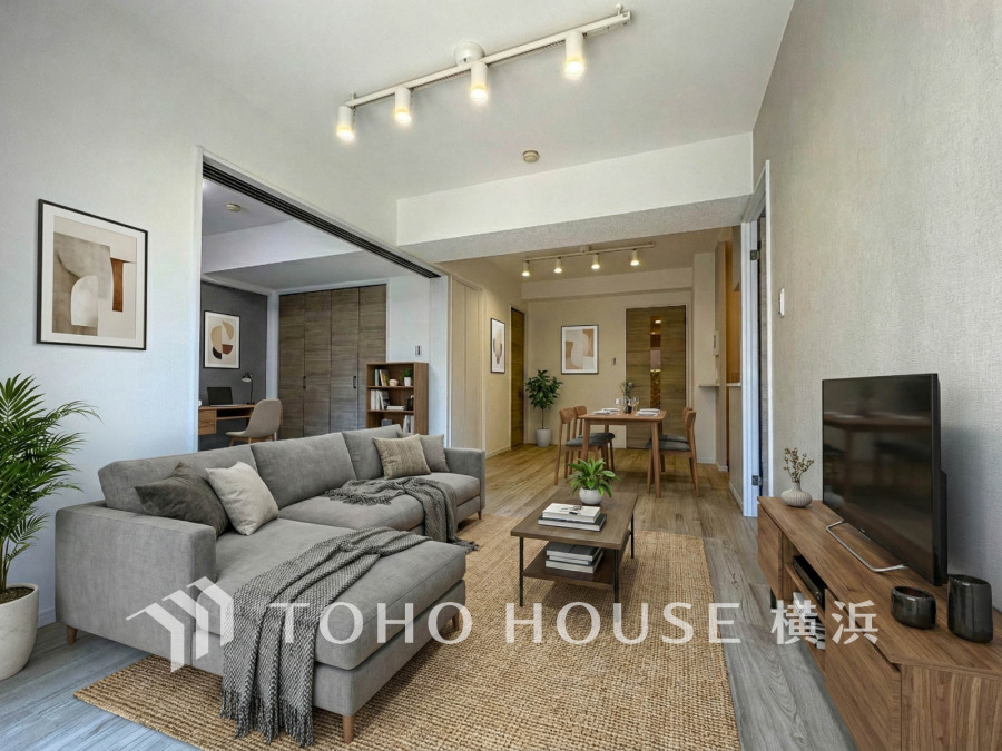 光と風が溢れる開放的なリビングダイニングには自然と家族みんなが集まってきます。明るく穏やかな空気の中で飲んだり、食べたり、笑ったり。（家具はAI加工です）