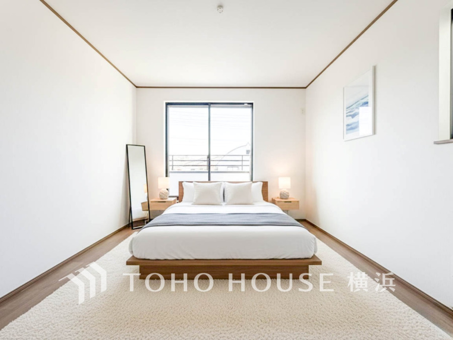 穏やかな風と陽光を導き、プライバシーに配慮された設計プランを採用し、居住性を一段と心地よいものにしています。明るく開放的な空間を演出しております。（装飾品はＡＩ加工です）