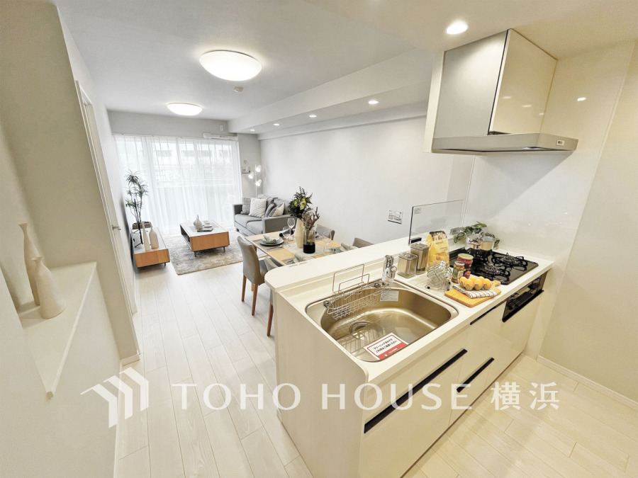 キッチンはリビングとの一体感も考慮され、美しい空間が実現。
