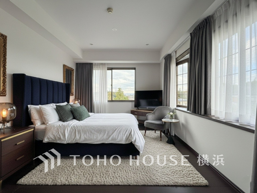 感性を育むプライベートルームはシンプルでスマートな空間。好みの空間で読書をしたり、音楽を聞いたりと一人の時間も充実したものにできます。（家具はAI加工です）