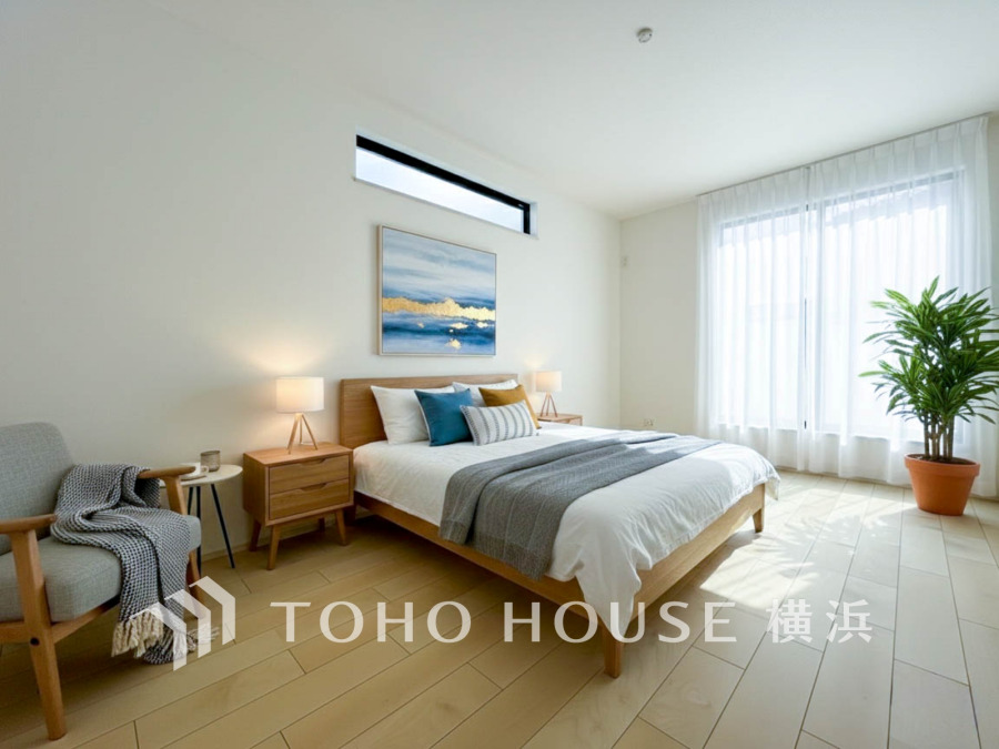 センスが求められるプライベート空間だからこそ、自分の個性を飾るにふさわしい癒しと寛ぎの空間を演出します。（家具はAI加工です）