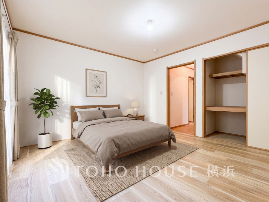 穏やかな寛ぎを届ける上質仕様のゆとりあるお部屋。自分時間を充実させながら心豊かにできるプライベート空間。※生成AIによるイメージです。家具・小物は販売価格に含まれません。