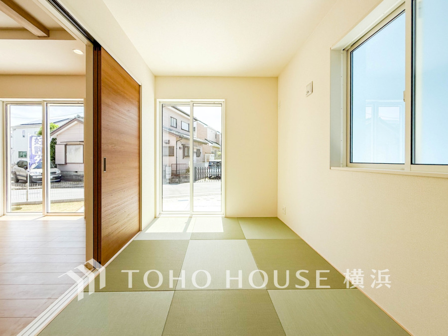 家族団らんのできる和の空間。お客様のおもてなしにも良さそうです。畳の香りに癒され、リビングの続き間としての利用も便利です。