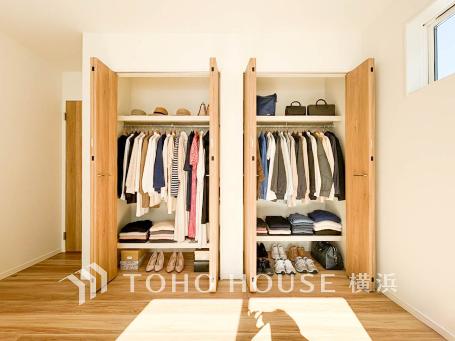 住まいの快適性を左右する収納は欲しい場所に使い勝手のよい収納を確保しています。（家具・装飾品はCGです）