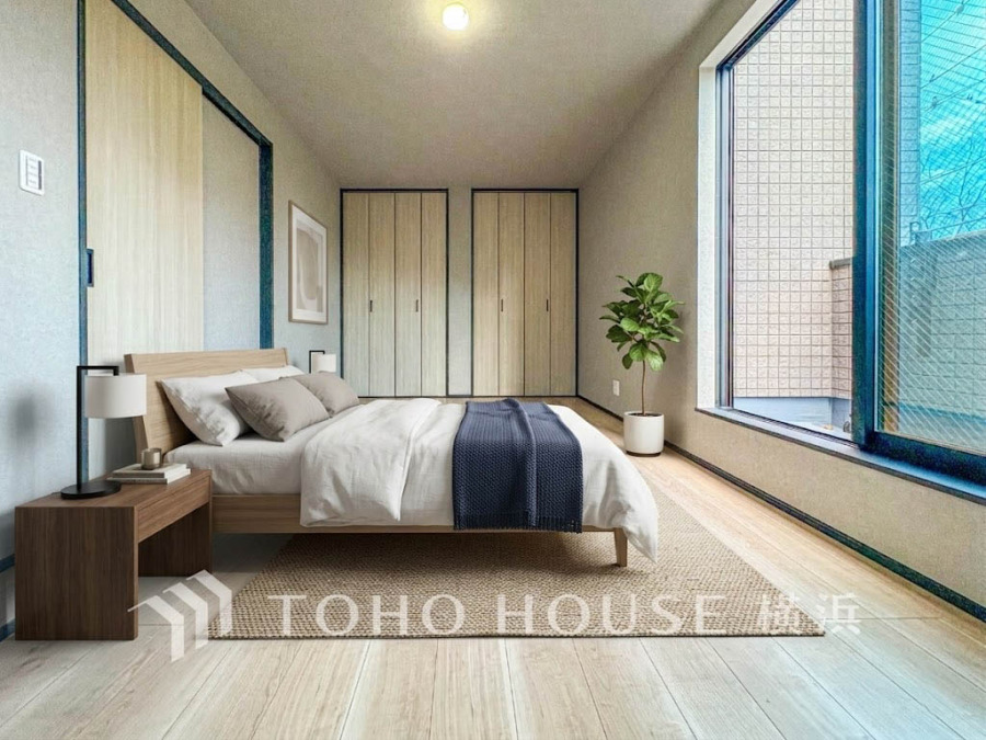 穏やかな寛ぎを届ける上質仕様のゆとりあるお部屋。自分時間を充実させながら心豊かにできるプライベート空間。（家具・家電・装飾品はAI画像です）