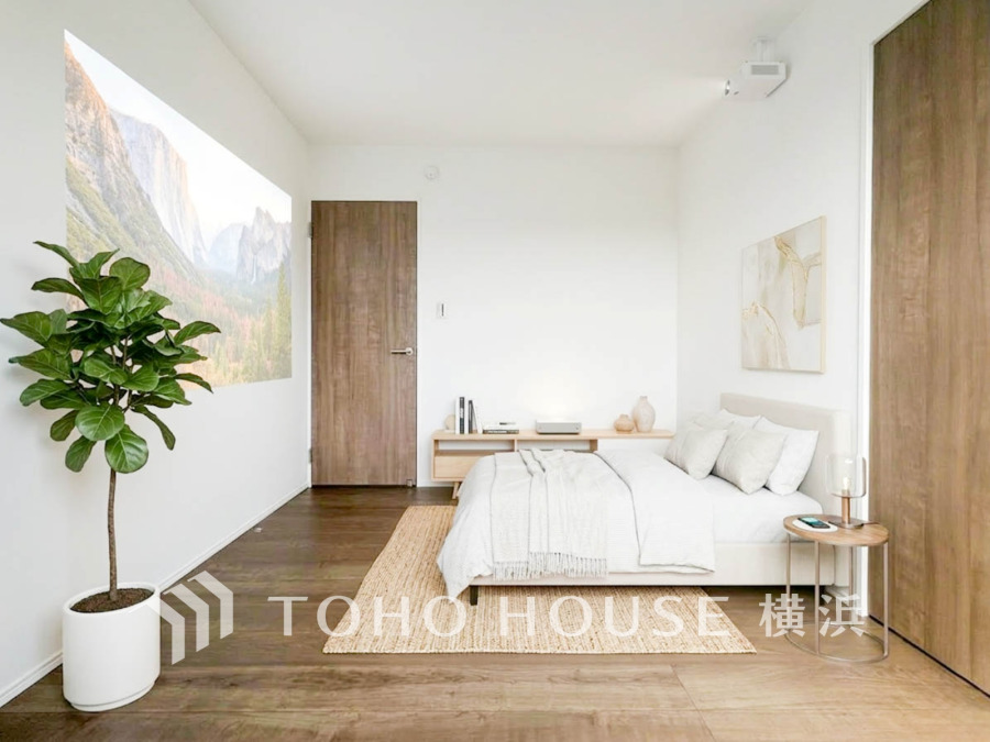 穏やかな風と陽光を導き、プライバシーに配慮された設計プランを採用し、居住性を一段と心地よいものにしています。明るく開放的な空間を演出しております。（家具・装飾品はAI加工です）