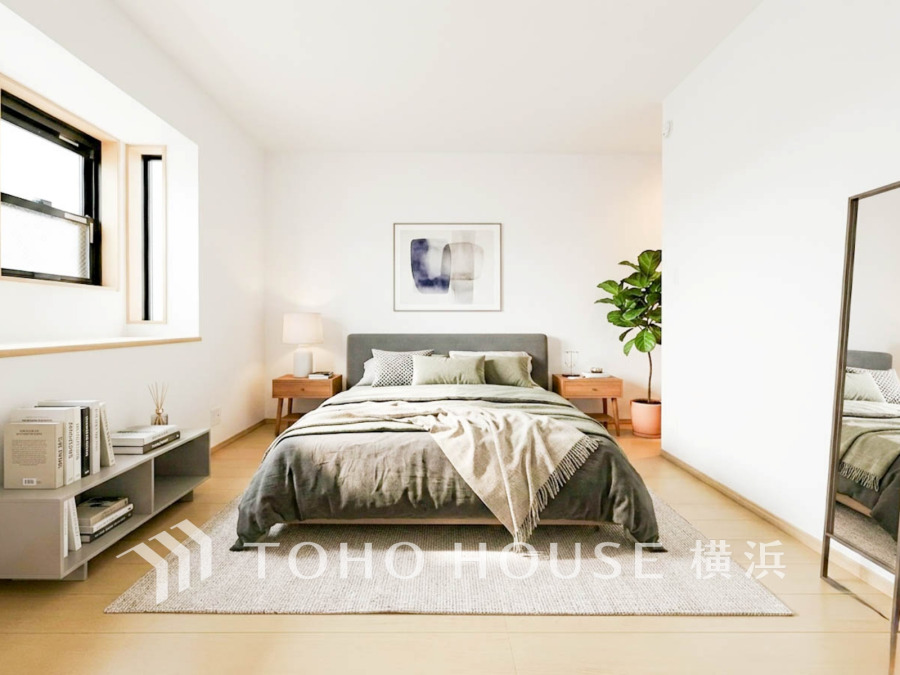 快適に過ごす条件は、一人ひとり違います。飾リ過ぎないシンプルな内装と偏り過ぎないデザインで統一しております。（1号棟）（家具・装飾品はAI加工です）