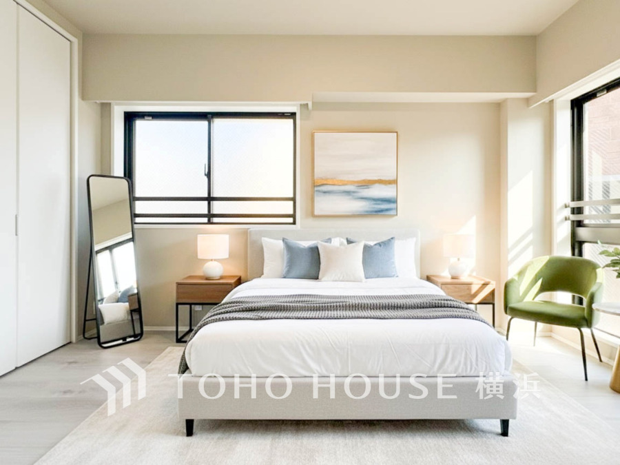 快適に過ごす条件は、一人ひとり違います。飾リ過ぎないシンプルな内装と偏り過ぎないデザインで統一しております。（家具・装飾品はAI加工です）