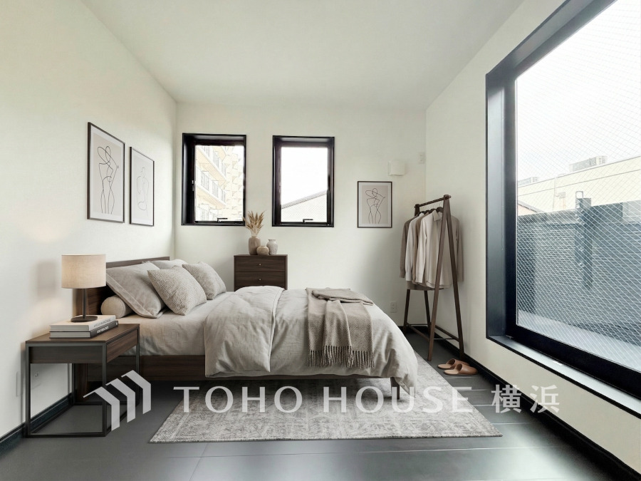 家族一人ひとりの大切なプライベート空間。趣味・感性で個性的に飾って頂けるようシンプルに仕上げてあります。※生成AIによるイメージです。家具・小物は販売価格に含まれません。