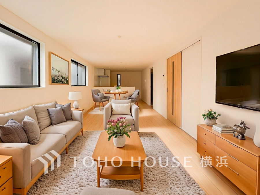 一日の中で多くの時間を過ごすことになる住まいだからこそ、いつも穏やかな空間であるように心掛けています。（家具・家電・装飾品はCGによるイメージ画像です）