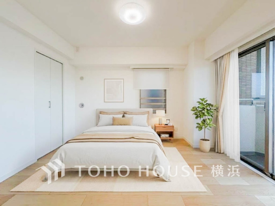 一日の疲れをいやしてくれる寝室。※生成AIによるイメージです。家具・小物は販売価格に含まれません。