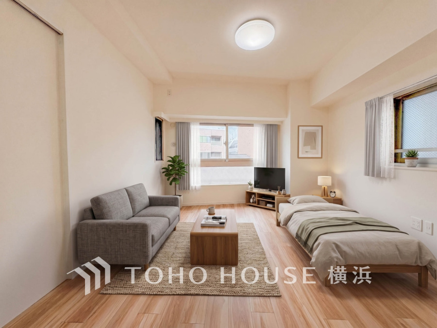 穏やかな寛ぎを届ける上質仕様のゆとりあるお部屋。自分時間を充実させながら心豊かにできるプライベート空間。※生成AIによるイメージです。家具・小物は販売価格に含まれません。