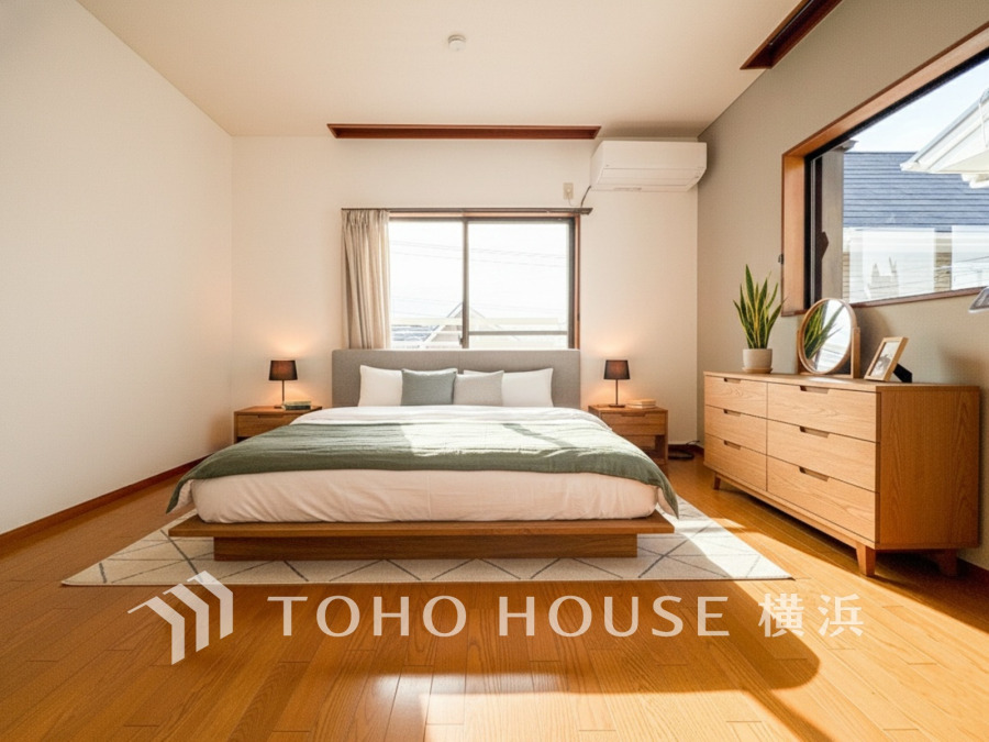 快適に過ごす条件は、一人ひとり違います。飾リ過ぎないシンプルな内装と偏り過ぎないデザインで統一しております。居住していく中でオーナー様だけの【マイホーム】に創り上げて下さい。（家具はAI加工）