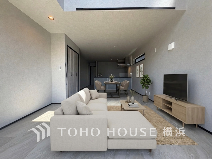 ご家族やお客様との時間など、多くの時を刻む空間。何気なく過ぎる時でさえも上質なひと時に。※生成AIによるイメージです。家具・小物は販売価格に含まれません。